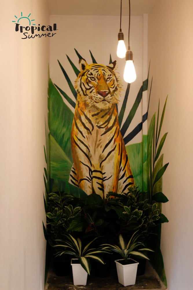 tropical summer cafe and hostel