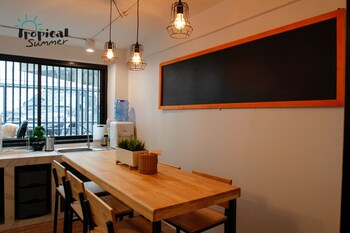 tropical summer cafe and hostel