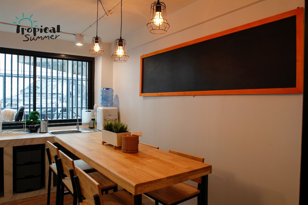 tropical summer cafe and hostel