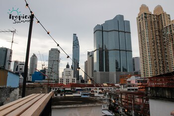 tropical summer cafe and hostel