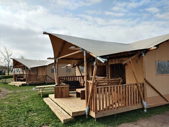 luxe glamping tent
