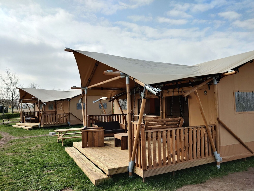 luxe glamping tent