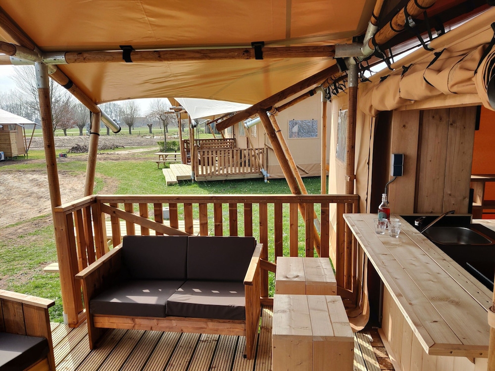 luxe glamping tent