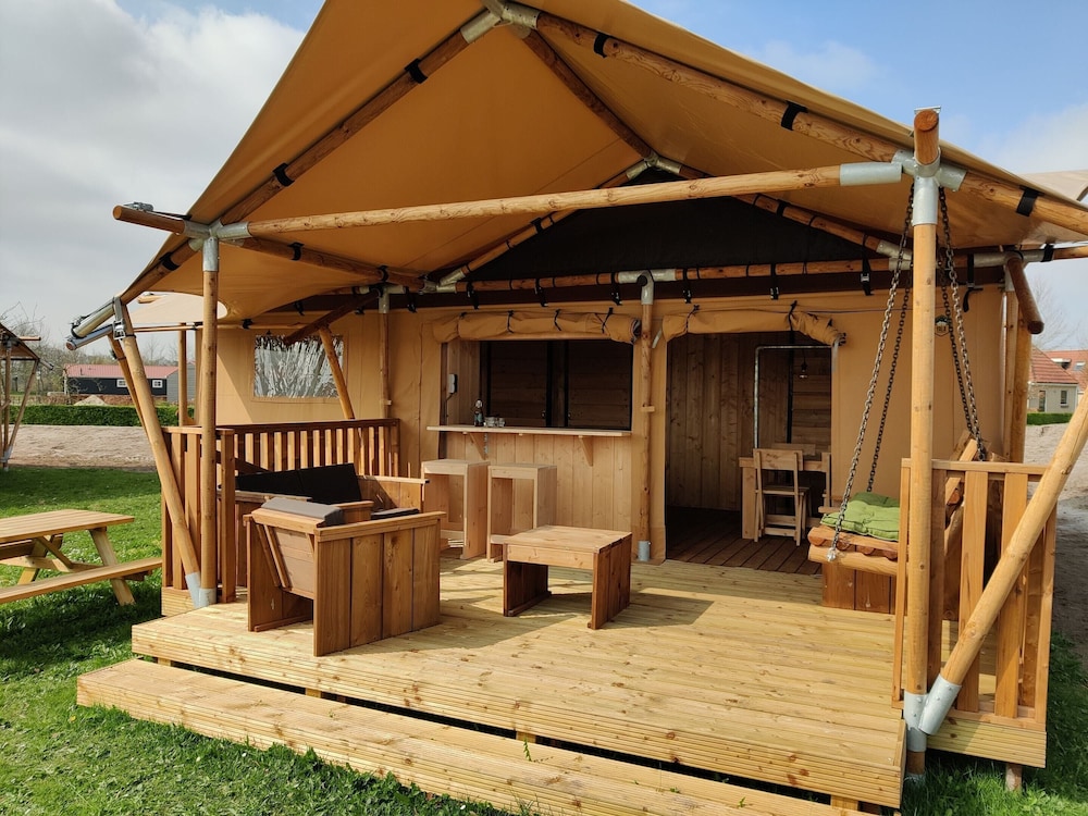 luxe glamping tent