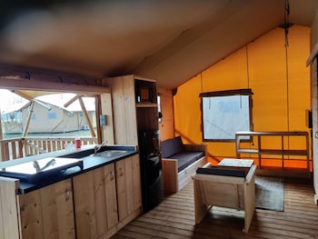 luxe glamping tent
