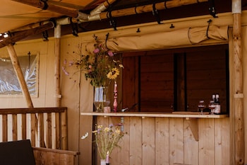 luxe glamping tent