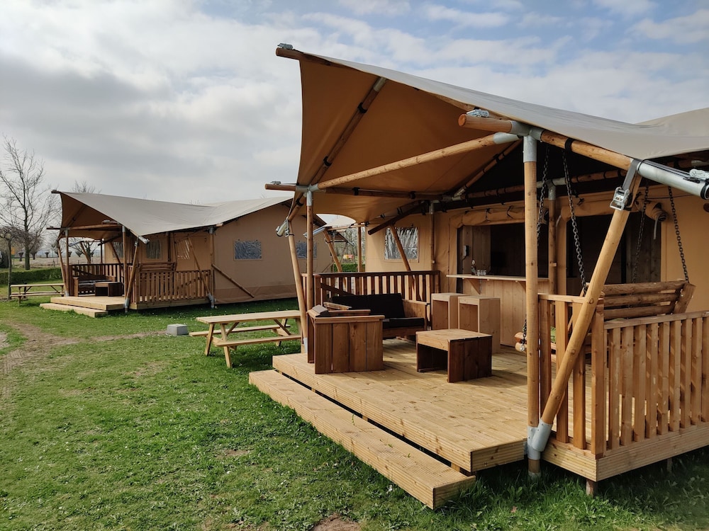 luxe glamping tent