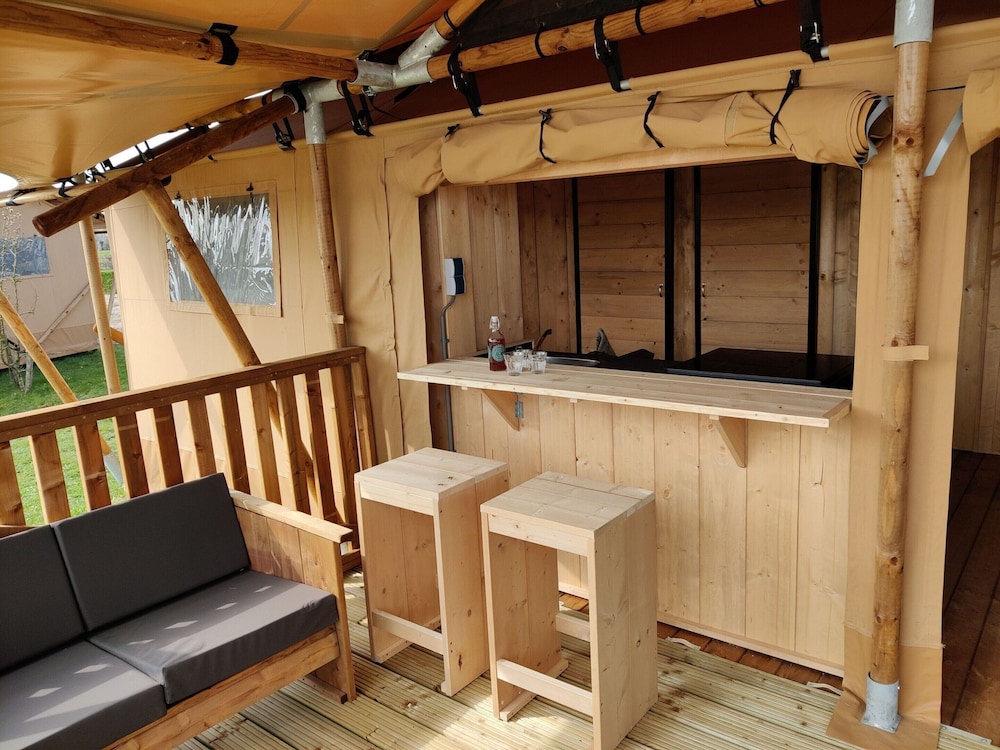 luxe glamping tent