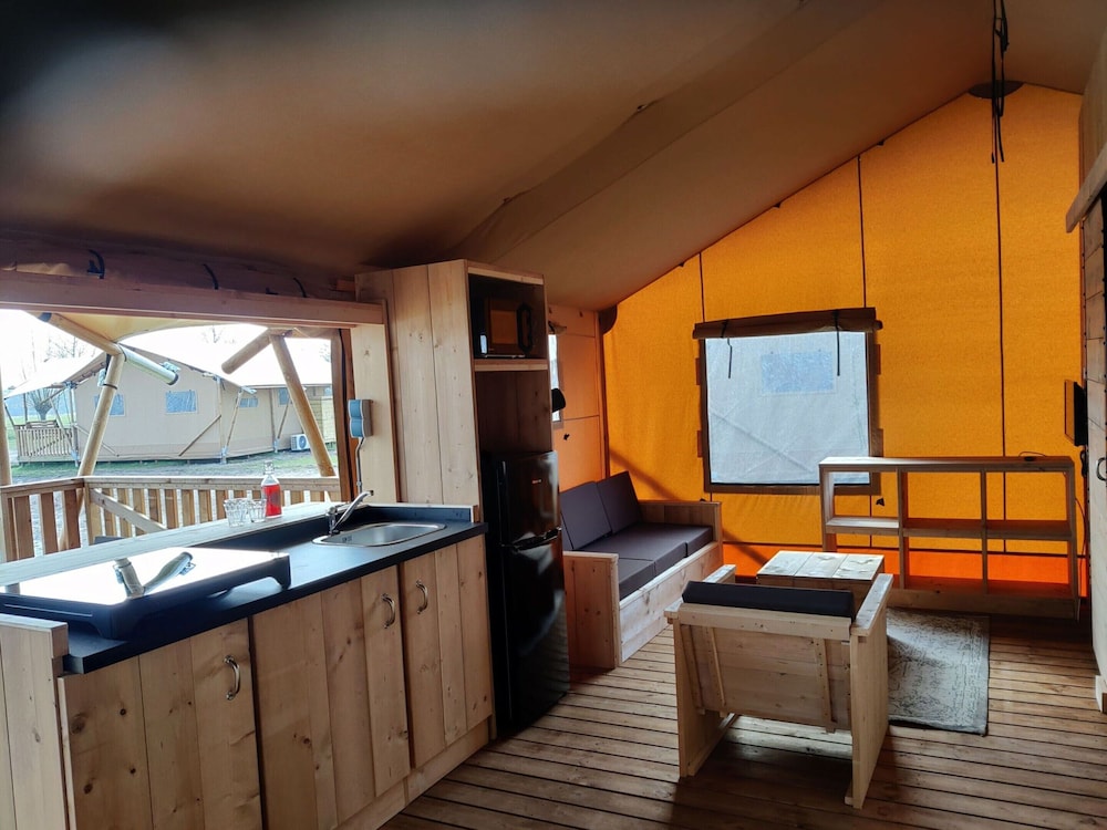 luxe glamping tent