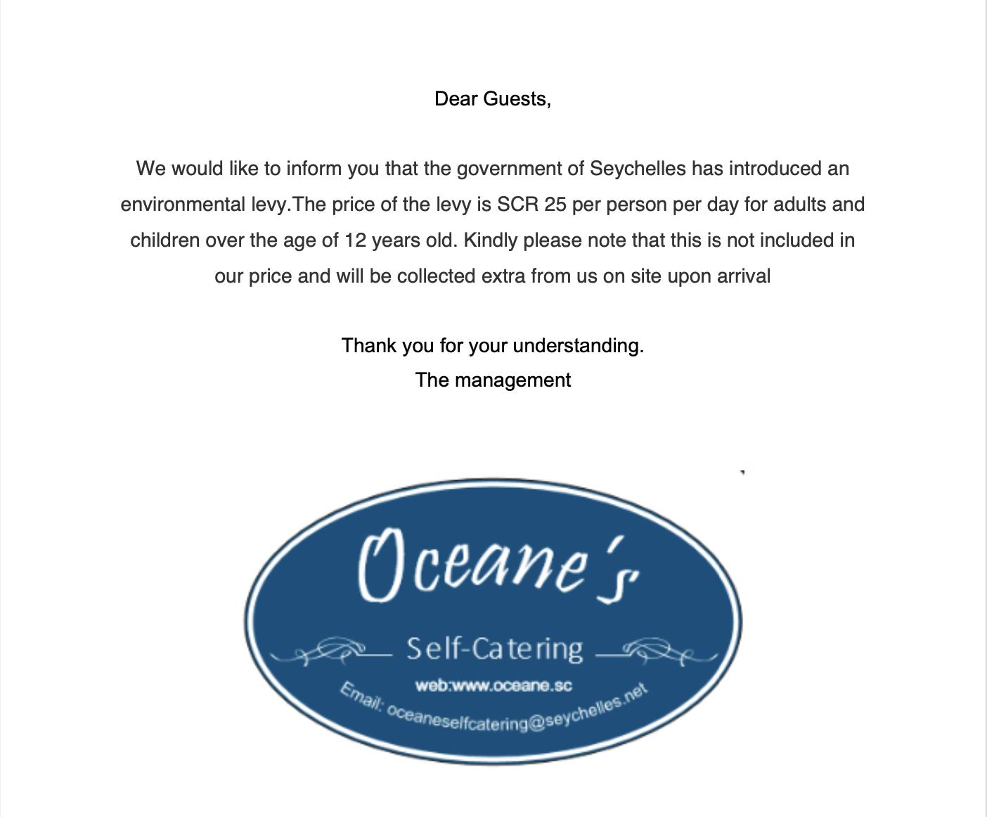 oceane self catering