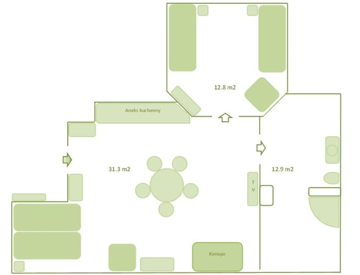 poduszka apartamenty zielony dom