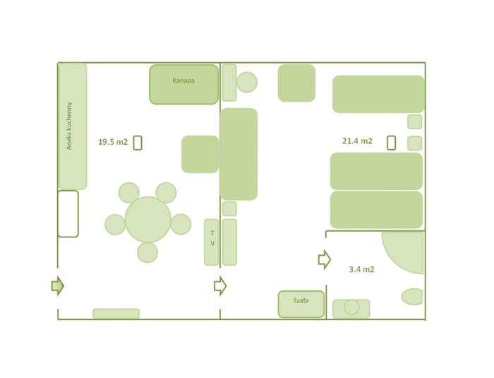 poduszka apartamenty zielony dom