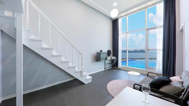 blue and white pension