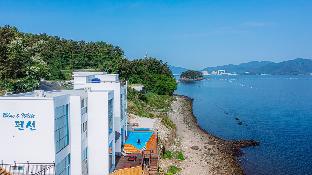 blue and white pension