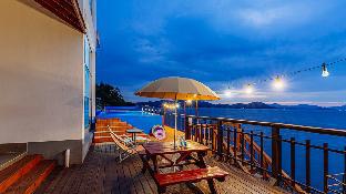 blue and white pension