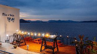 blue and white pension