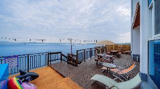 blue and white pension