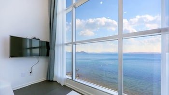 blue and white pension