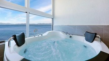 blue and white pension