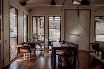 the boathouses at leaves and fishes