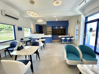 blue and white holiday bandb