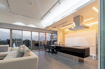 luxury hillside villa with sea views