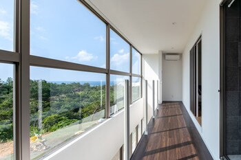 luxury hillside villa with sea views