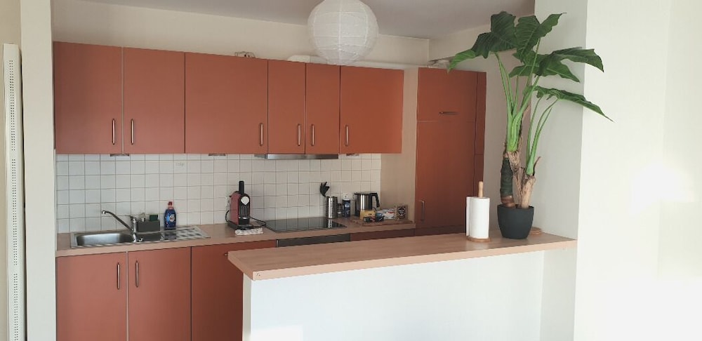 large modern flat 100m2 in city center parking