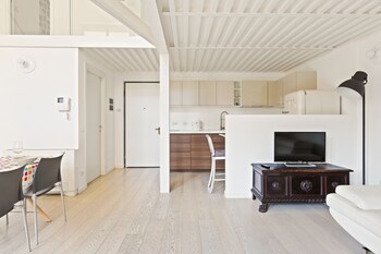 elegant loft with balcony