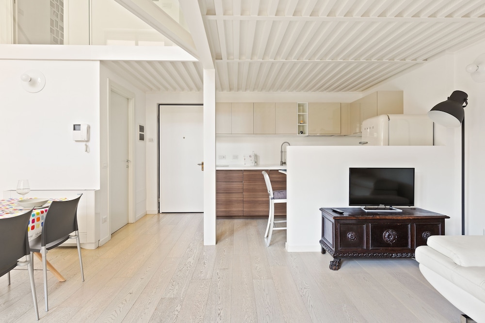 elegant loft with balcony