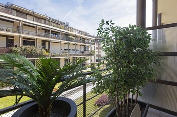 elegant loft with balcony