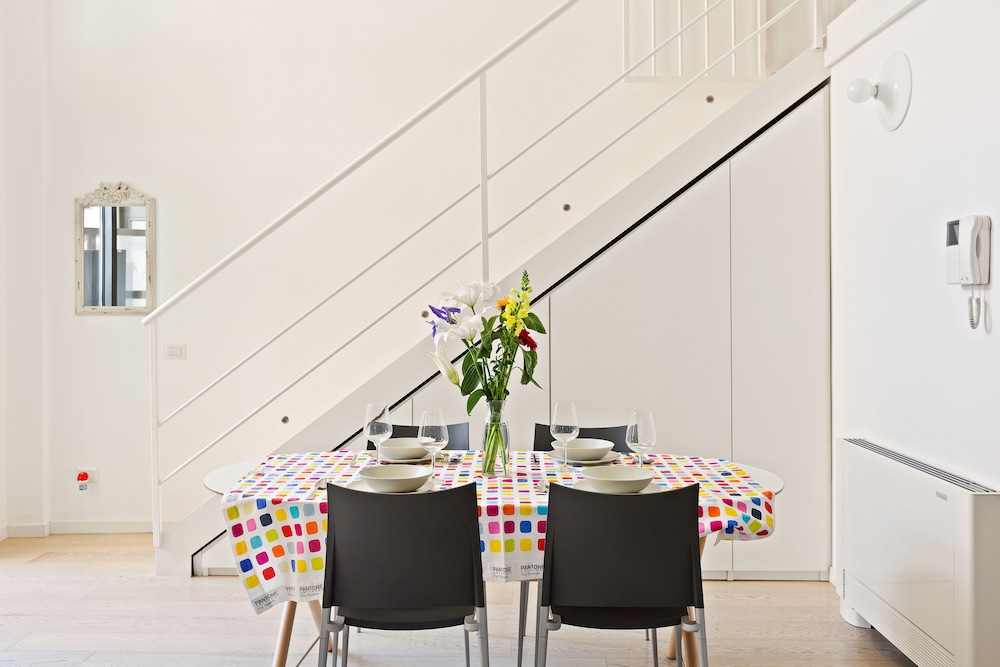 elegant loft with balcony