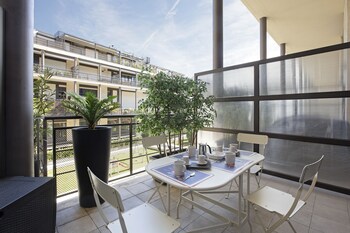 elegant loft with balcony
