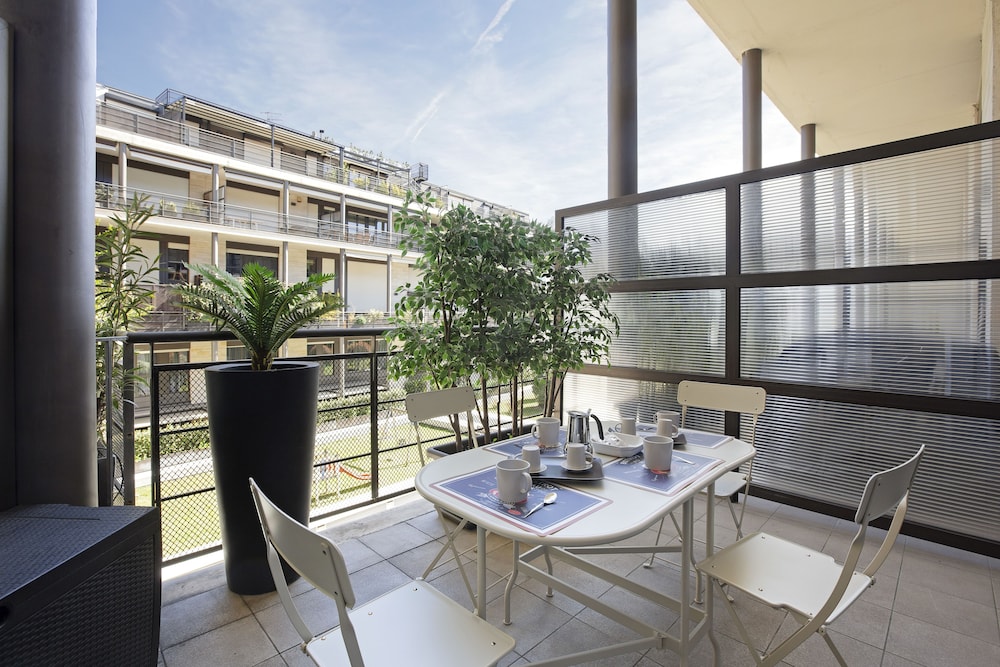 elegant loft with balcony