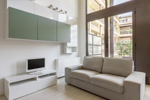 elegant loft with balcony