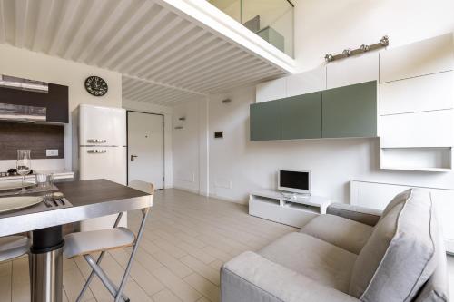 elegant loft with balcony