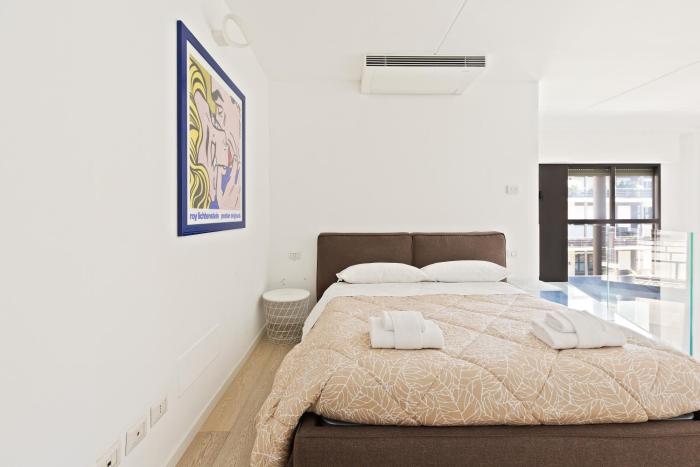 elegant loft with balcony