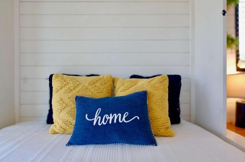 yellow blue elegant container tiny house