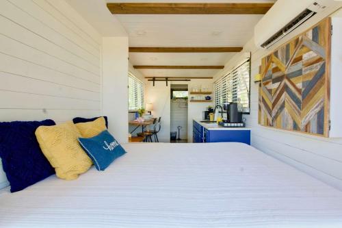 yellow blue elegant container tiny house