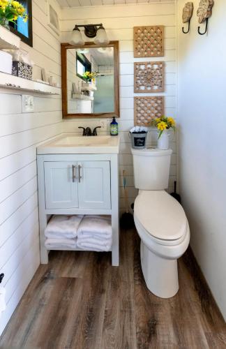 yellow blue elegant container tiny house