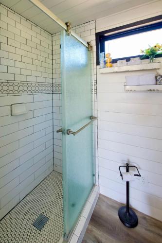 yellow blue elegant container tiny house