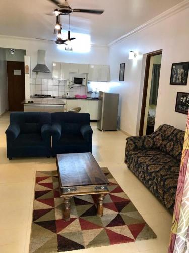 pool facing apartment in riviera foothills near baga arpoara