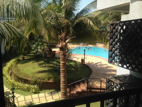 pool facing apartment in riviera foothills near baga arpoara