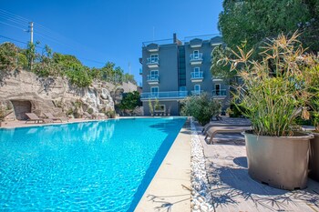 aegean apartments marina and chios island view
