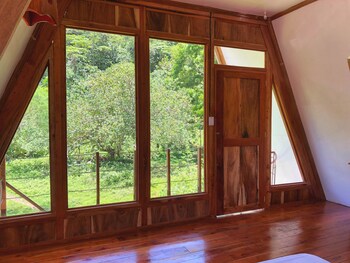 a frame volcano house