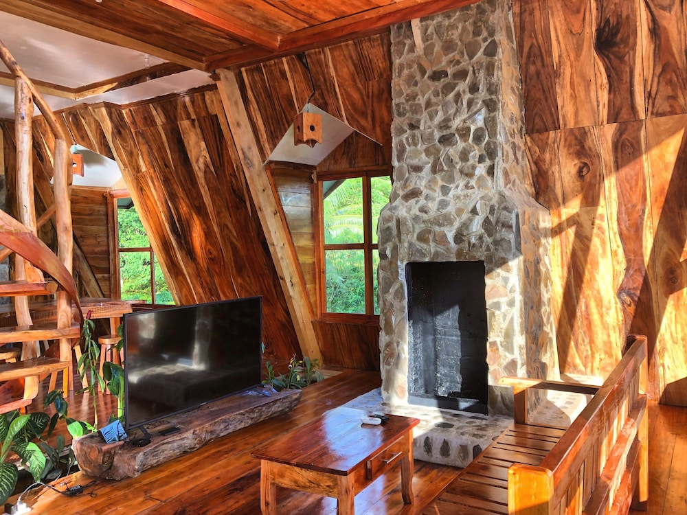 a frame volcano house