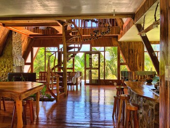 a frame volcano house