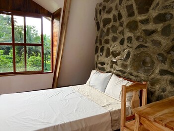 a frame volcano house