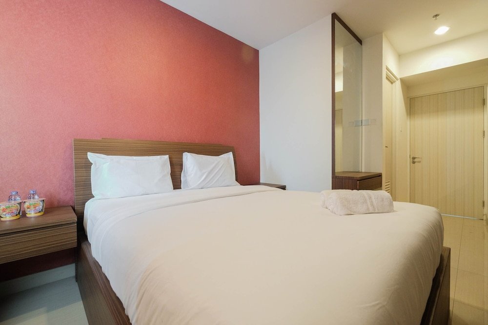homey studio room at grand kamala lagoon apartment