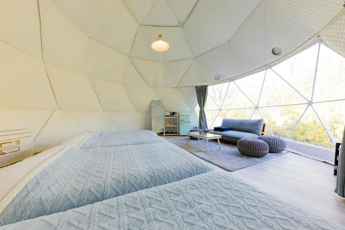 the village yufuin onsen glamping